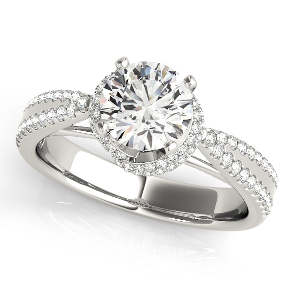 David Stern Jewelers 14kt White Gold MultiRow Engagement Ring 50527-E