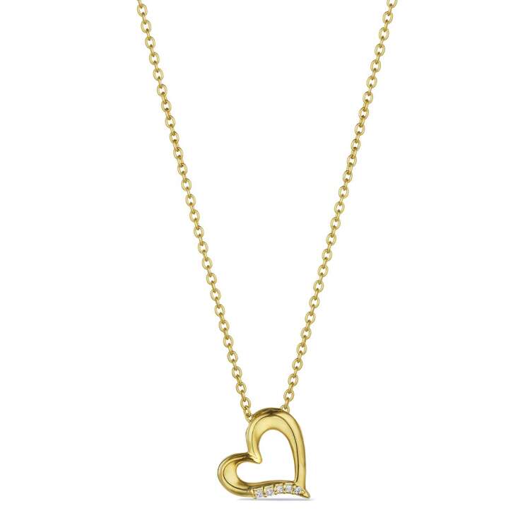 EROS OPEN HEART NECKLACE WITH DIAMONDS IN 18K