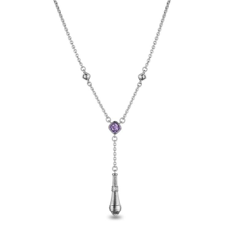 CASSANDRE DROP NECKLACE WITH AMETHYST