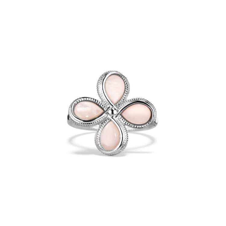 JARDIN FLOWER RING WITH PINK MOTHER OF PEARL