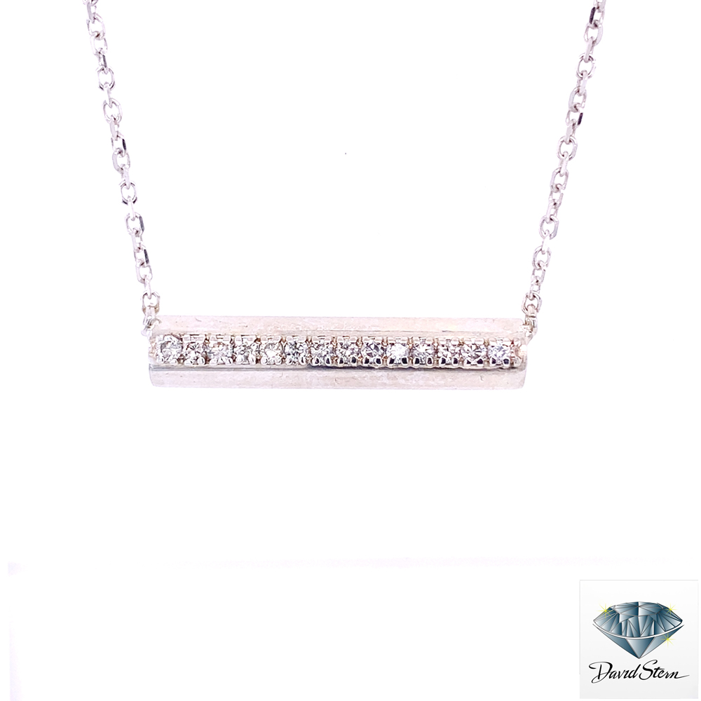 0.48 CT Round Brilliant Diamond Couture Necklace in 14kt White Gold.