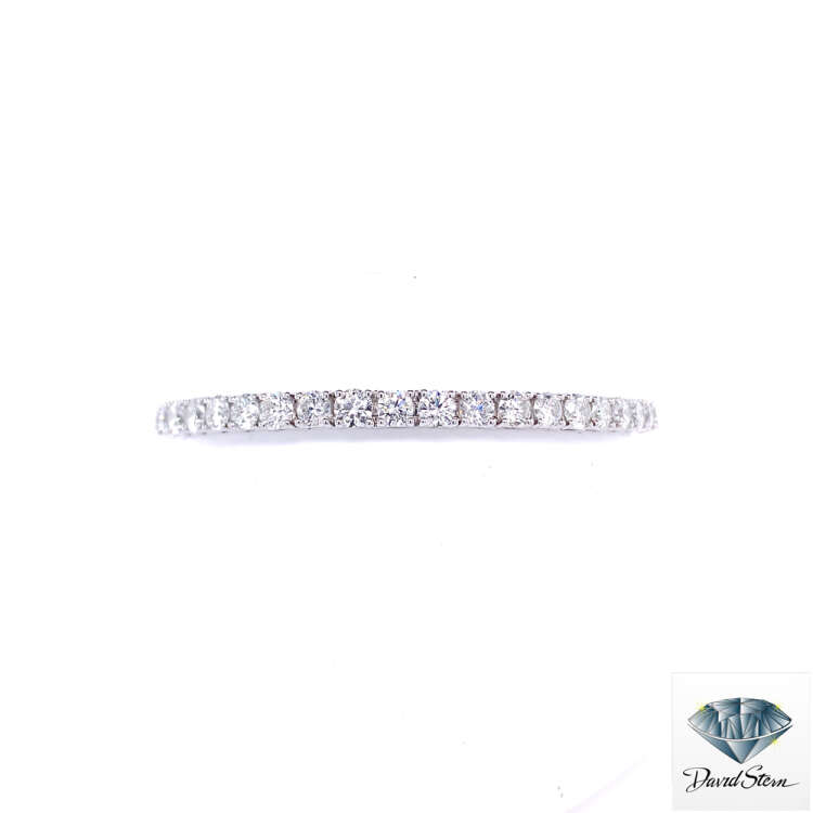 12.00 CT Round Brilliant Cut Lab Grown Diamond Couture Bracelet in 14kt White Gold